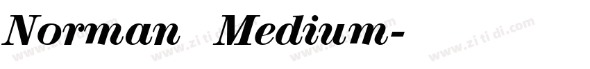 Norman   Medium字体转换